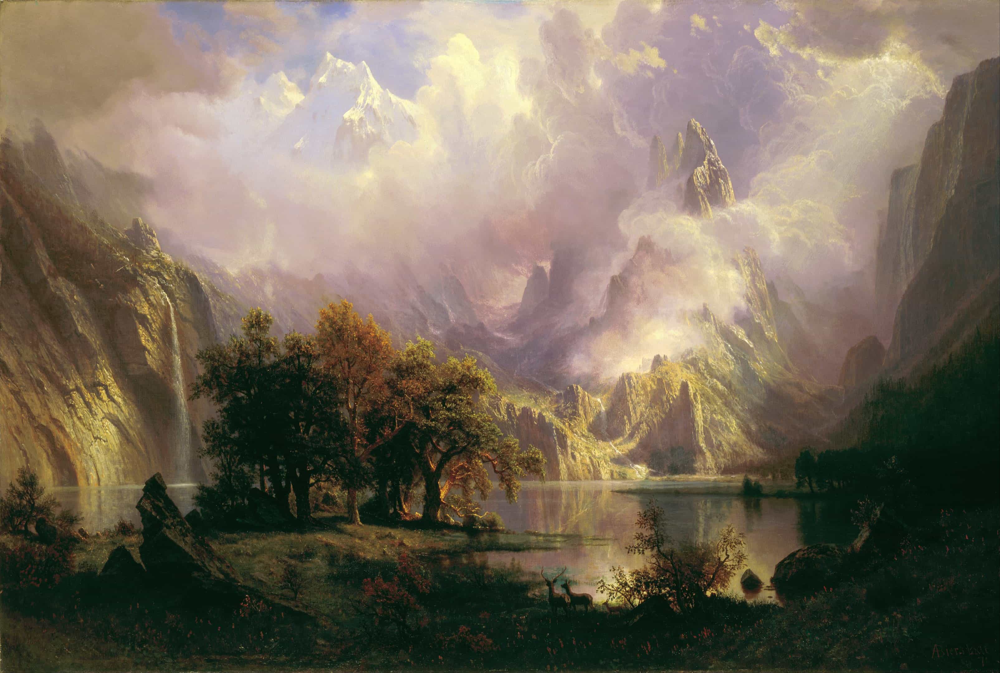 《ロッキー山脈の風》アルバート・ビアシュタット 1870年